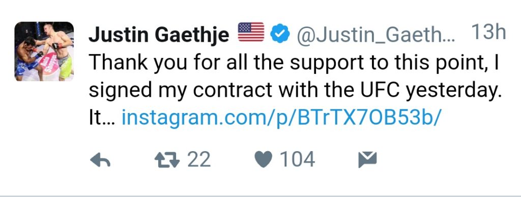 Former WSOF Champion Justin Gaethje signed by UFC -