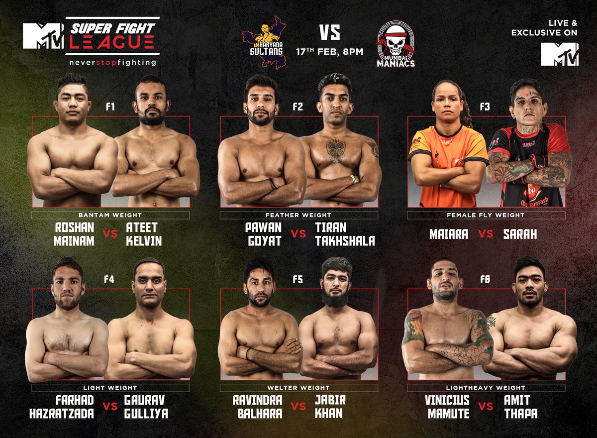 Super Fight League: Haryana Sultans dominate Mumbai Maniacs -