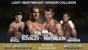 Boxing: Kovalev vs. Mikhalkin and Bivol vs. Barrera on HBO this Saturday - Kovalev