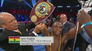 Boxing: Isaac Dogboe beats Jessie Magdaleno to win the WBO Super-Bantamweight title - Magdaleno