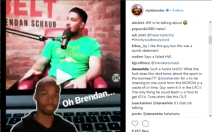 UFC: Brendan Schaub and Dana White get into War of Words on Social Media - Israel