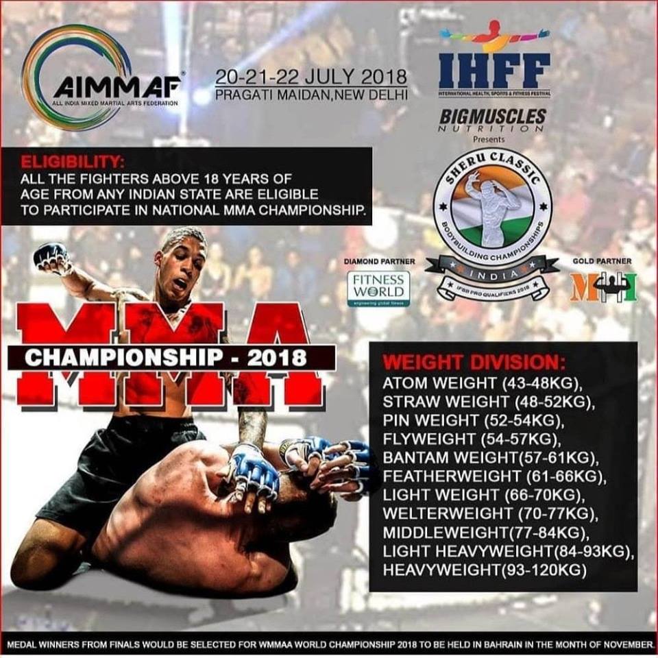 AIMMAF organises 2nd National MMA Championship 2018 in Delhi -