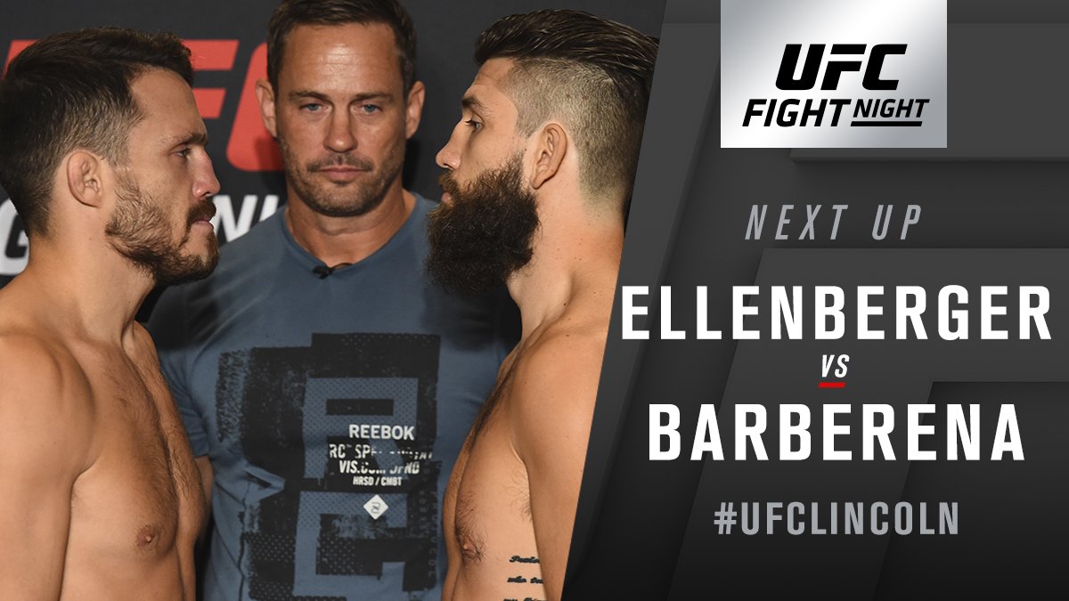 UFC Fight Night 135 Results - Barberena Retires Ellenberger with a TKO Finish -