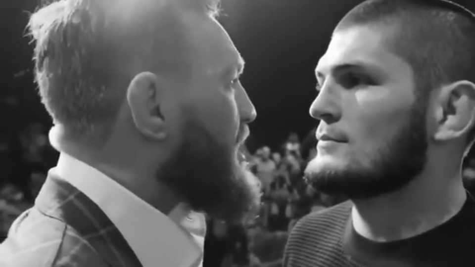 Body language breakdown of the tense faceoff between Conor and Khabib - faceoff