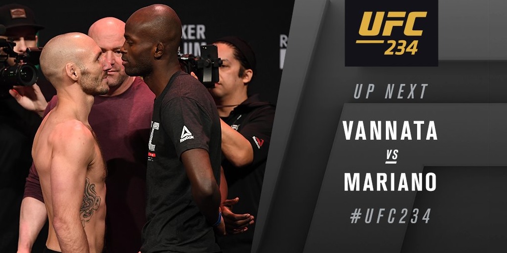 UFC 234 Results: Lando Vannata Submits Marcos Rosa Mariano in Round 1 -