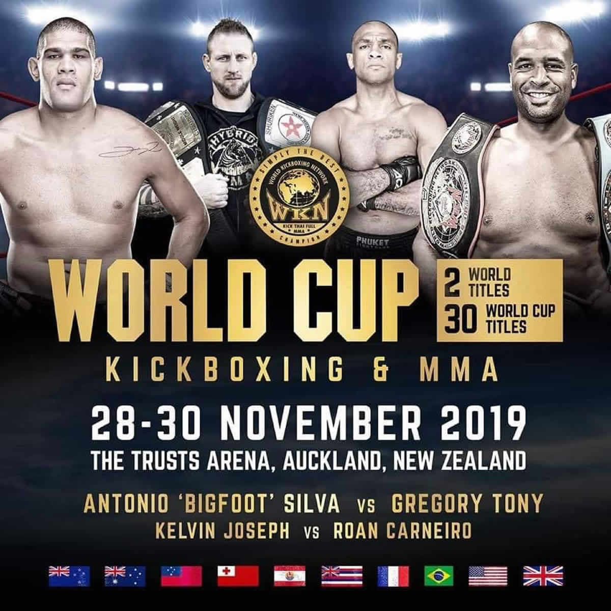 WKN World Cup 2019 in Auckland, NZ Welcomes Amateur Fighters -