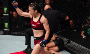 Jessica Andrade 'proud of herself' despite quick KO loss to Weili Zhang - Andrade Jessica Andrade 'proud of herself' despite quick KO loss to Weili Zhang - Andrade