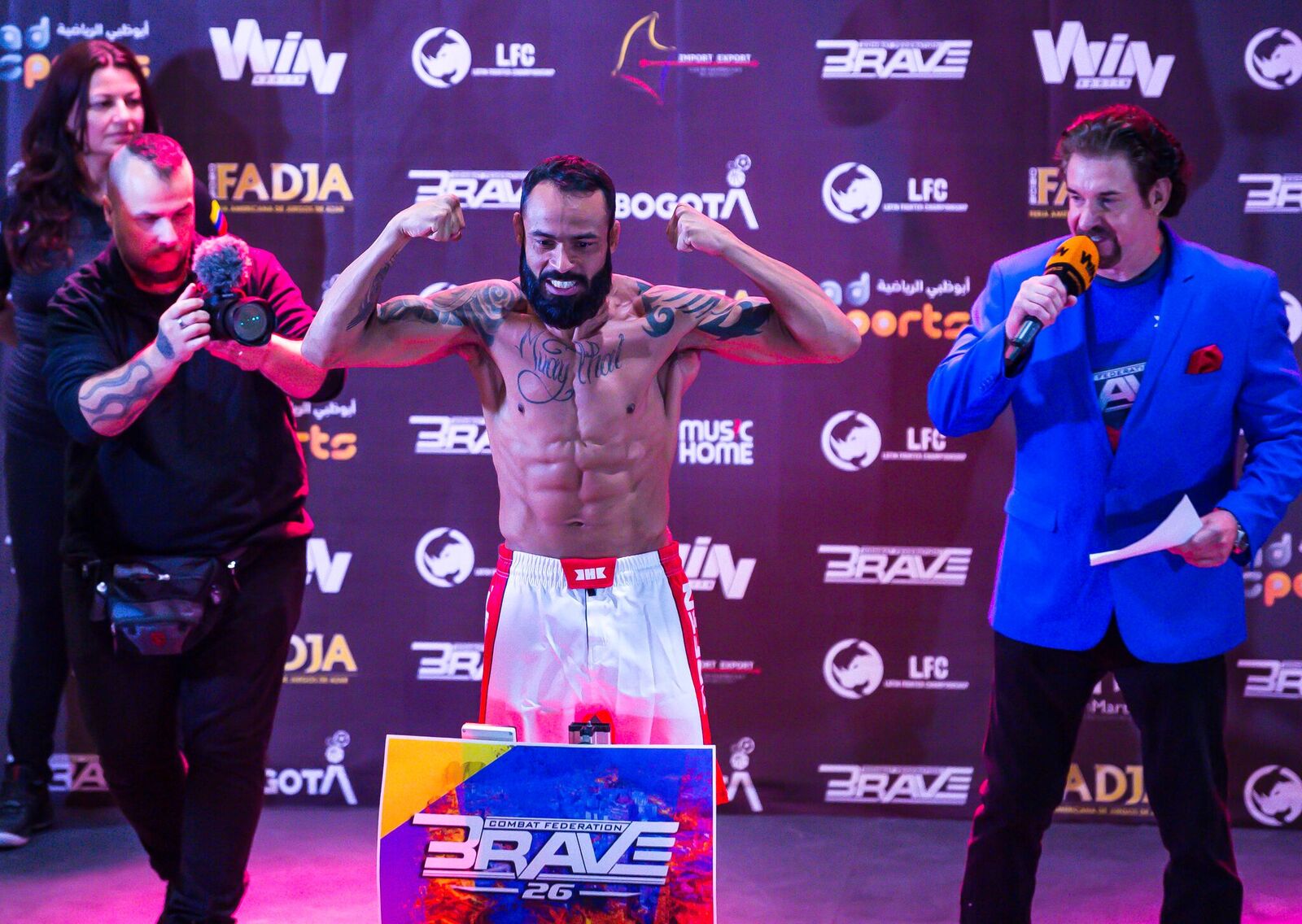 BRAVE 26 fighters light up Colombian crowd at ceremonial weigh-ins -