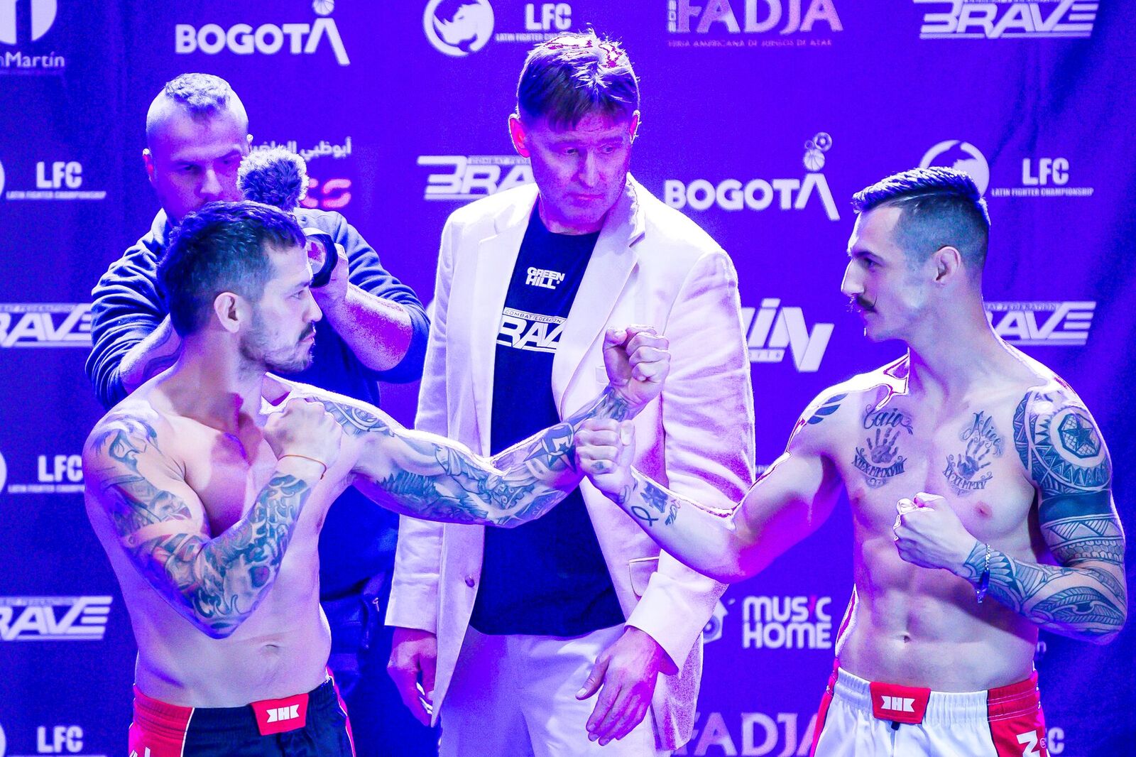BRAVE 26 fighters light up Colombian crowd at ceremonial weigh-ins -