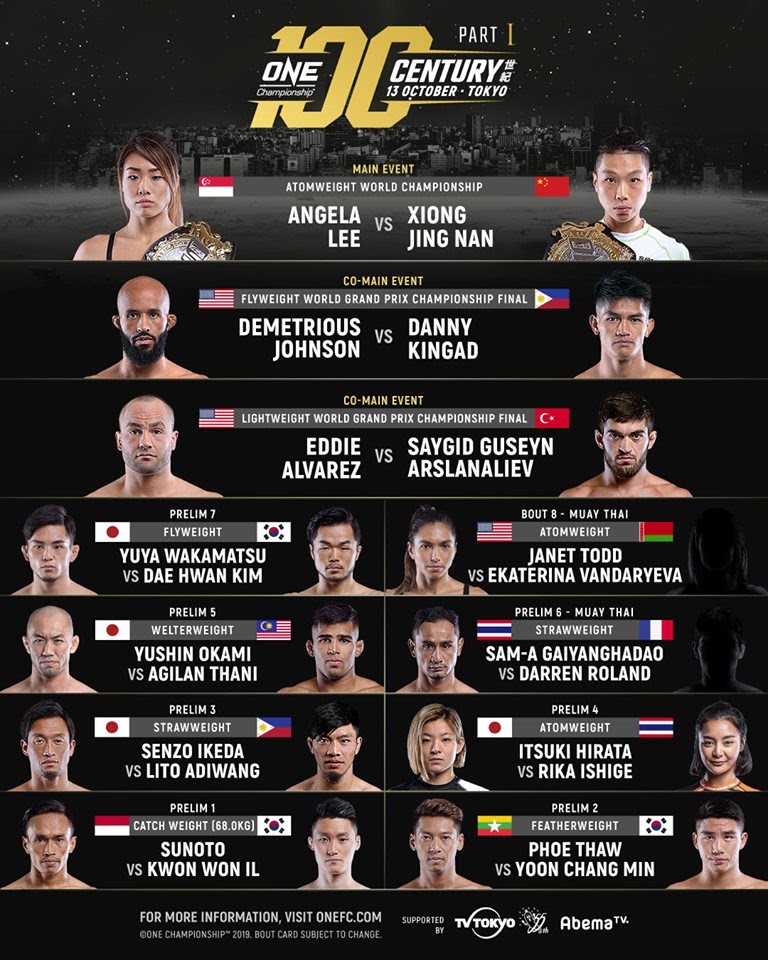 ONE CHAMPIONSHIP HOLDS ONE: CENTURY 世紀 MEDIA DAY IN TOKYO - ONEChampionship