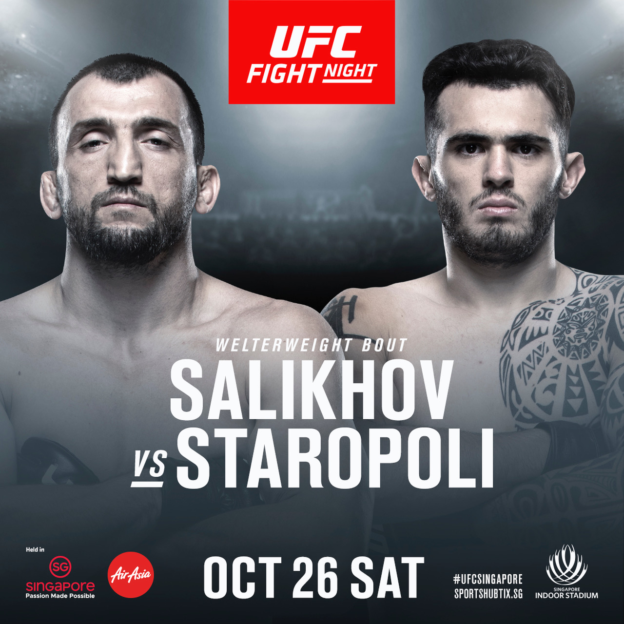 UFC Singapore update: Five more bouts official, including Salikhov vs Staropoli, Barzola vs Evloev - UFC Singapore