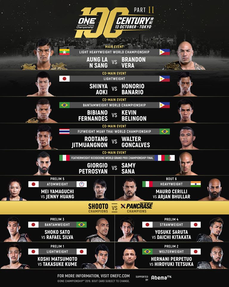 ONE: CENTURY 世紀 FINAL WEIGHT AND HYDRATION RESULTS - ONE Championship