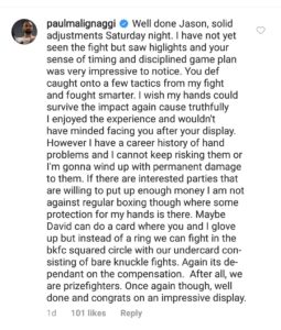 BKFC: Paulie Malignaggi congratulates Jason Knight on win against Artem Lobov and reveals conditions to fight him - Malignaggi