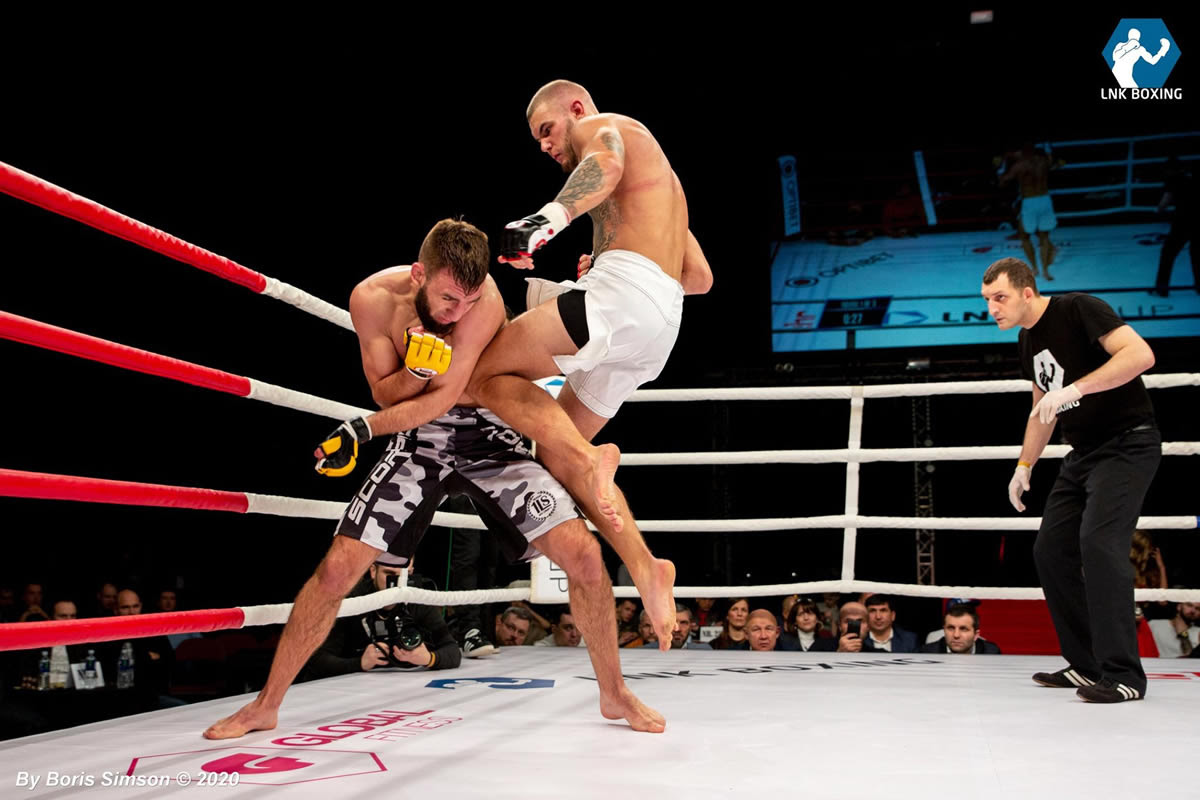 Daniil Vesnenoks decisions Aleksander Kolontay to retain WKN European featherweight MMA title -