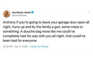 UFC News: Jon Jones urges Anthony Smith to get a gun to defend his family in latest deleted tweet - Jones