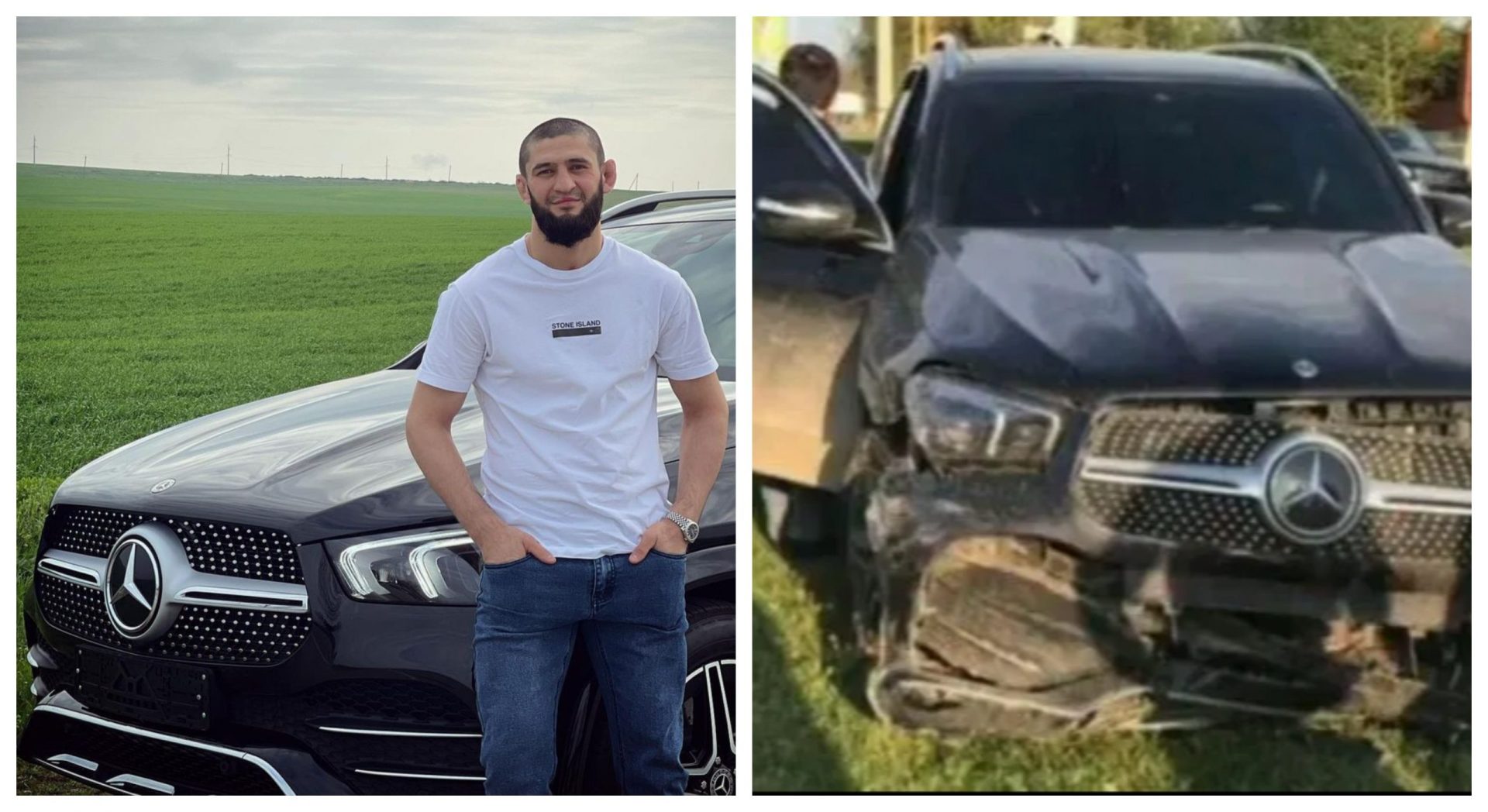 Khamzat Chimaev crashes Mercedes gifted by Chechen leader Ramzan Kadyrov